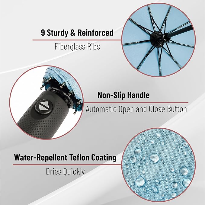 Mr. Pen- Windproof Travel Umbrella, Automatic Umbrellas for Rain, Compact