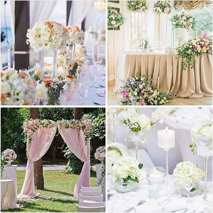 100 Pieces Artificial Foam Rose Flowers Faux Bouquet with Leaves and Stems for DIY Wedding Bouquets Centerpieces Bridal Shower Party Valentine Home Decorations(Ivory)