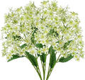 Hollyone Artificial Daphne Flowers with Long Stem 3Pcs Faux Light Green Flowers 28.3” Fake Spring Silk Flowers Piacks Bouquet for Floral Arrangement Wedding Party Centerpiece Table Home Decor