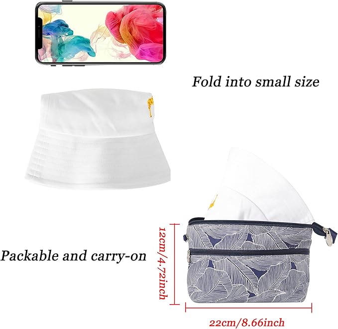 ZLYC Unisex Fashion Embroidered Bucket Hat Summer Fisherman Cap for Men Women