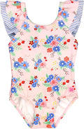 RuffleButts® Baby/Toddler Girls Ruffle Strap One Piece Swimsuit w/UPF 50+ Sun Protection