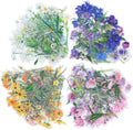 160 Pieces Natural Flower Stickers for Scrapbooking, Self-Adhesive Scrapbooking Stickers Supplies Journal for Adult Card Making Letters DIY