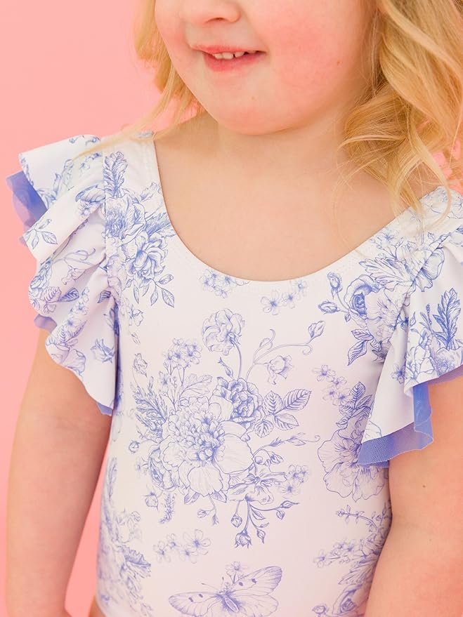 RuffleButts® Baby/Toddler Girls Ruffle Strap One Piece Swimsuit w/UPF 50+ Sun Protection