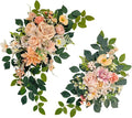Pack of 2 Wedding Arch, Artificial Flowers, Wedding Decor，Flower Garland Be Suited to Banquet, Party, Reception Entrance Welcome Sign and Background Decoration (Champagne)