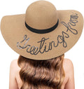 Beach Sun Hats for Women Wide Brim Straw Foldable Beach Hat UV Protection