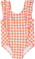 RuffleButts® Baby/Toddler Girls Ruffle Strap One Piece Swimsuit w/UPF 50+ Sun Protection