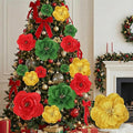 Giant Paper Flowers Artificial Large Paper Flower Decoration for Handcrafted Wall Backdrop Christmas Mexican Wedding Graduation Bridal Shower Birthday Party Supplies(Christmas Colors,18 Pcs)