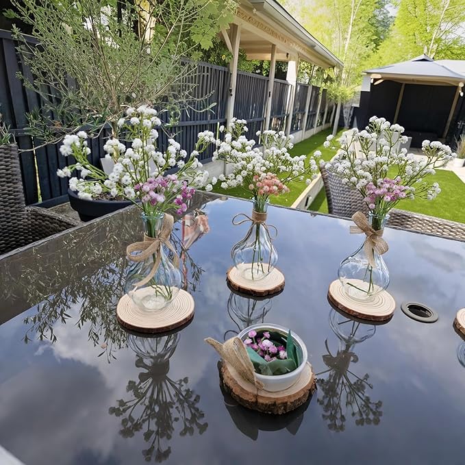7-Pcs 21” Secure-Stem Realistic Artificial White Babys Breath (Gypsophila) Flowers with No-Shedding Design — Perfect for Wedding Centerpieces, Home Decor & Vase Fillers