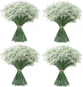 60Pcs Babys Breath Artificial Flowers, White Gypsophila Real Touch White Flowers Artificial Bulk, DIY Wedding Flower Bouquet, Fake Babies Breath Flowers Long Stems for Home Decor