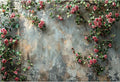 Baocicco 10x7ft Vinyl Old Floral Wall Photography Background Retro Texture Wall Grain Pink Rose Fairytale Birthday Backdrops Medieval Wedding Events Party Decorations Newborn Baby Shower Studio