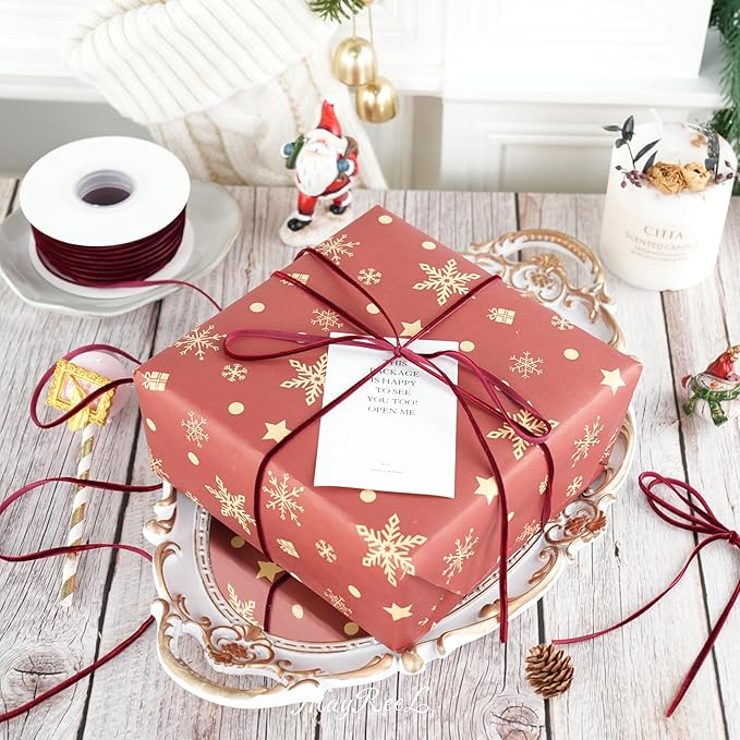 MAYREEL 1/8 Inch Burgundy Velvet Ribbon Thin Maroon Vintage Ribbon for Wedding Invitations Crafts Gift Wrapping Party Favor Boxes 50 Yards