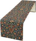 William Morris Table Runner, Boho Rustic Ethnic Flower Original Design Print Table Runner for Home Party Dining Room Kitchen Decor 13x36 Inch