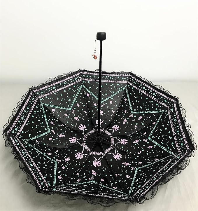 Vintage Lace Parasol Gothic Lolita Umbrella UV Sun Protection Witch Cosplay Photoshoot Props Party Decoration