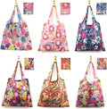 6 Pcs Reusable Grocery Bags Xlarge 50LBS Foldable Grocery Shopping Bags Washable Beach Bag Ripstop Nylon Tote Bags