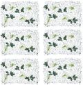15.74"x 23.62" Artificial Flower Wall Panels,Flower Wall Mat Silk Flower Panels for Outdoor Garden Backyard Fence Fence Privacy Screen and Indoor Wall Decor (6Pcs White)