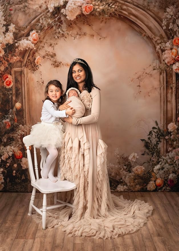 Kate Flower Wall Backdrops Arch Pregnant Wedding Party Supplies Photo Shoot Portrait Photo Background, 7x5ft