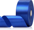 Blue Satin Ribbon 2 Inch 60 Yards, Royal Blue Polyester Fabric Ribbon for Gift Wrapping, Crafts, Flower Bouquet, Hair Accessories, Wedding and Festival Decor