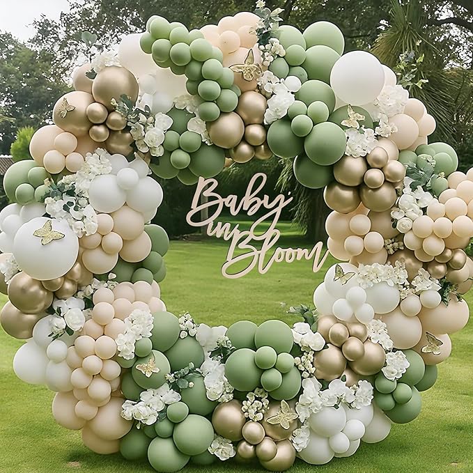 Baby in Bloom Backdrop Sign - Ba by Shower, Gender Reveal Wooden Decor & Photography Back Drop, Unique Ba by Announcemen (Baby in Bloom Backdrop Sign)