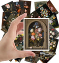 Large Stickers (24pcs 2.5"x3.5") Flowers Bouquet Still Life Antique Museum Painting Art by Balthasar Van der AST Retro Poster Reprint