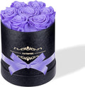 NATROSES 7 Piece Preserved Roses in a Box, Preserved Flowers for Birthday, Flower Gifts for Mothers Day (Light Purple)