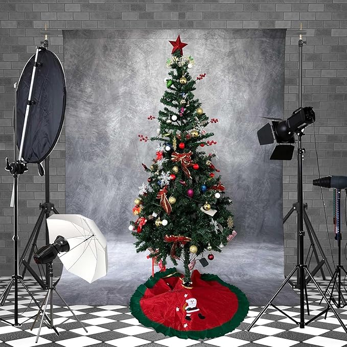 Abstract Professional Photography Backdrop for Portrait Photo Props Booth Background Photoshoot Studio with Polyester Fabric Roller Pocket on Top (6x8ft,Grey,No Stand)