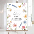 Editable Wildflower Baby Shower Welcome Sign, Personalized Boho Floral Baby Shower Sign, Spring Flowers Theme, Elegant Flower Decorations, Custom Name Signage for Boy or Girl #17