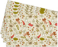 Santa Claus Elk Christmas Placemats Set of 4, Dining Mat Cotton Linen Waterproof Table Mats Decor Fabric for Christmas Holiday Kitchen Dinner Table, Washable Wipeable Placemat -N040