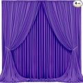 Purple Backdrop Curtains 4 Panels - Wrinkle-Free Polyester Photography Drapes for Baby Shower & Birthday Party - 16 X 10FT