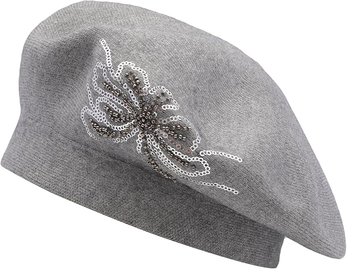 Winter Women French Beret Hat Kaschmir Solid Color Knitted Berets
