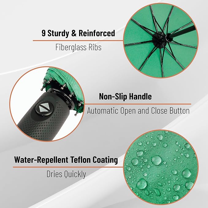 Mr. Pen- Windproof Travel Umbrella, Automatic Umbrellas for Rain, Compact