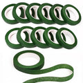 NESCCI Flower Tape,Floral Tape for Bouquets,12 Rolls of 1/2 "Wide Dark Green Flower Tape,Used for Wrapping Bouquet Stems and Flower Crafts,Wedding Bouquet (Dark Green, Size 264 Yards)