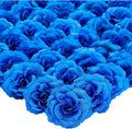 Bright Creations Blue Roses Artificial Flowers - Set of 50 3 in Stemless Silk Roses - Royal Blue Reusable Water-Resistant Faux Bouquet Decor for Wedding & Home
