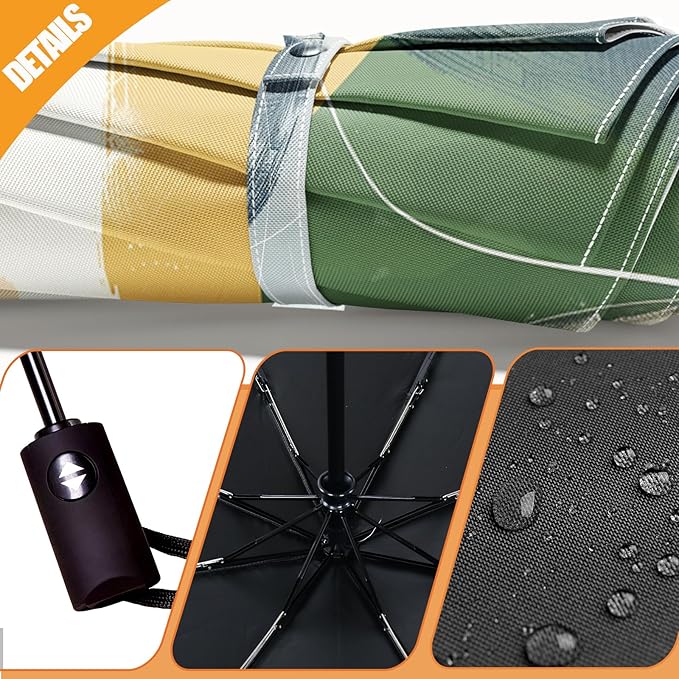 Small Compact Travel Automatic Folding Umbrella for Women, Portable Lightweight, Rain, Wind, UV Sun Shade
