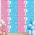 Gender Reveal Foil Fringe Curtains Backdrop Gender Reveal Decorations Party Supplies 2 Pack 3.28 x 6.56 Ft Boy or Girl Gender Reveal Streamer for Welcome Home Girl Boy Birthday Baby Shower Decoration
