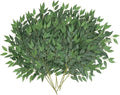 CEWOR 24pcs Italian Ruscus Greenery Stems, 27.6in Artificial Green Leaf Garland Vines Hanging Spray for Wedding Arch Bouquet Filler Table Centerpieces Home Decor