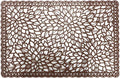 Gugrida Plastic Brown Placemats for Dining Table Tablemats Vinyl PVC Table Mats for Kitchen 6pcs(Brown, Placemats 6pcs)