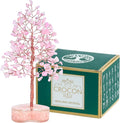 Crocon Rose Quartz Heart Shape Base Crystal Tree Gifts for Women, Healing Crystals Tree of Life Present Crystal Feng Shui Bonsai Trees for Positive Energy Good Luck Home & Office Decoration Gifts