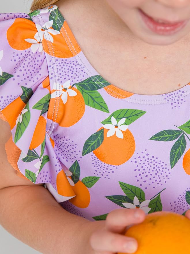RuffleButts® Baby/Toddler Girls Ruffle Strap One Piece Swimsuit w/UPF 50+ Sun Protection