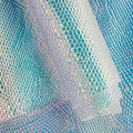 ONEART | Iridescent Transparent Embossed Vinyl Holographic Blue Clear PVC Vinyl Craft Fabric 16"×54" for Sewing DIY Projects-Lizard