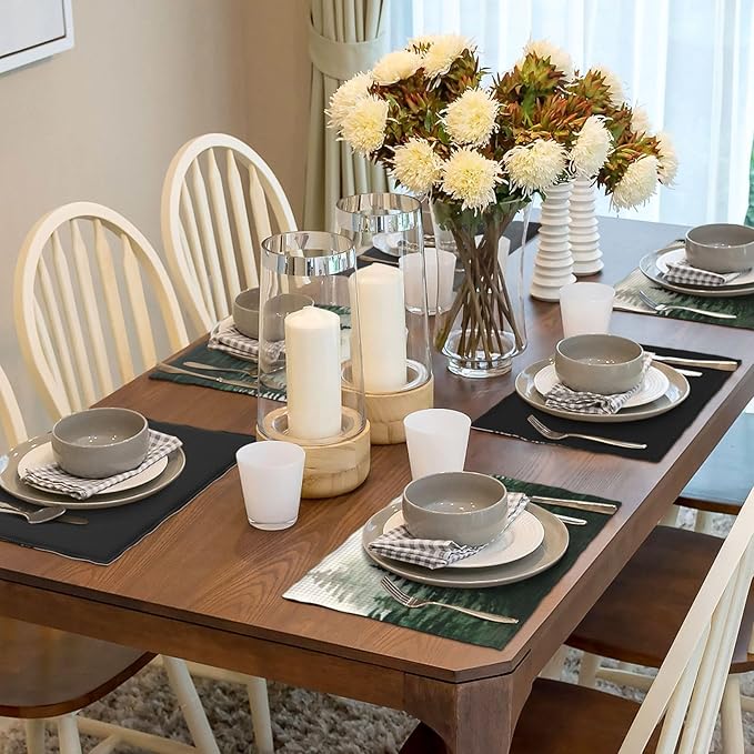 Watercolor Forest Placemats Set of 6,Spring and Summer Kitchen Living Room Table Decor Dinner Mat 12x18 Inch 6 PCS, Style-7
