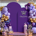 Purple Arch Backdrop Covers - 7.2FT, 6FT Spandex Fitted Wedding Arch Stand Covers Round Top Chiara Arch Backdrop Cover for Wedding Birthday Party Decoration