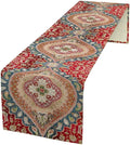 Vintage Persian Table Runner, Boho Traditional Red Ornate Floral Print Table Runner for Kitchen Dining Festive Holiday Party Decor, 13x108 Inch