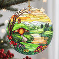 Christmas Ornaments, 2.8 Inch Ceramic Hanging Ornament, Christmas Tree Ornaments, Xmas Decorations, Holiday Decorations, Holiday Party Gifts, and Xmas Gift Ideas - Hobbit House