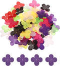 PATIKIL 1.8 Inch (4.5cm) Flowers Patch, 300Pcs Artificial Flowers Handmade Patches Silk Cloth Applique for Scrapbooking Wedding DIY Craft Supplies Card, Purple
