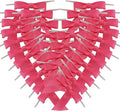 50pcs 2-1/2" Hot Pink Satin Ribbon Bows with Twist Tie Bows for Christmas Gift Packing&Wrapping (Hot.Pink)