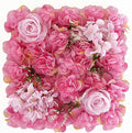 Flower Wall Backdrop, 12PCS 10.6"-15.7" Artificial Flower Wall Panel with Various Styles, 3D Floral Wall Decor for Wedding Photo Background Festive Party Home Decoration (F010, 13.8 * 13.8in)
