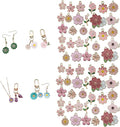 60pcs15 Types Flower Charms For Jewelry Making Enamel Flower Charms For Necklace Bracelet Earring for Gift that Office, Travel & DIY Creators