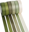 Sage Green Satin Ribbon - Moss Green, 1/2 Inch, 6 Rolls (60 Yards) for Wedding, Crafts & Gift Wrapping