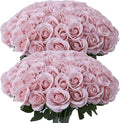52pcs Dusty Pink Roses Artificial Flowers Ivory Fake Flowers Silk Roses with Stems for DIY Wedding Bouquets Bridal Shower Centerpieces Arrangements Party Decorations