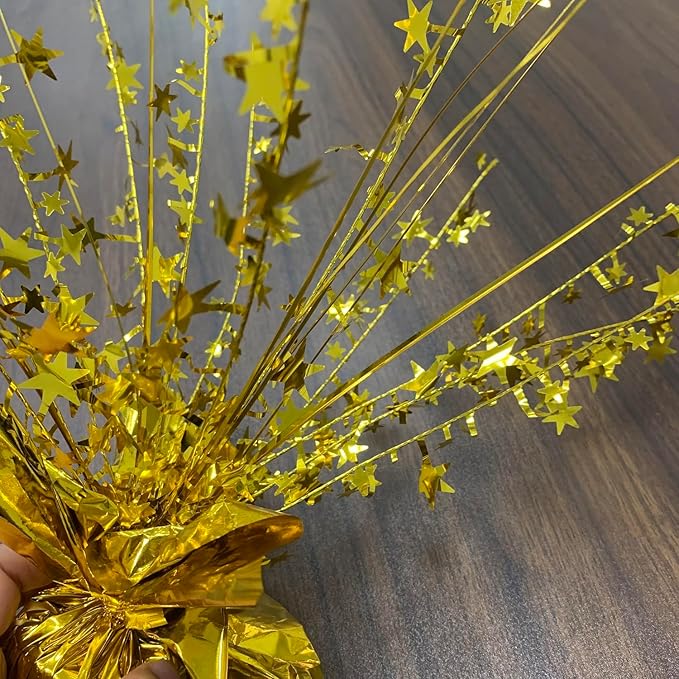 ALISSAR Glitter Gold Star Centerpieces-Table Decorations for Home Decor Birthday Wedding Anniversary Decor (2, Gold)